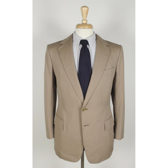 RARE Norman of #SavileRow 40S Beige Sport Coat 611 - Picture 1 of 8